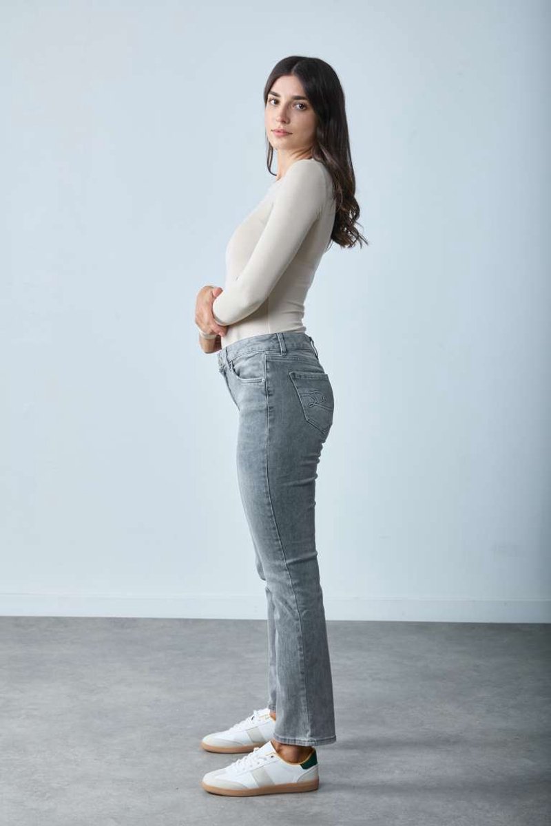 Broek Toxik3 normale taille slim fit jeans grijs