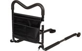 Homecare Innovation® Bedbeugel / Bedsteun – Zwart met Zachte Handgrepen – Voor Veilig In- en Uitstappen