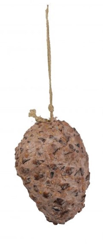 Dennenappel met pindakaas