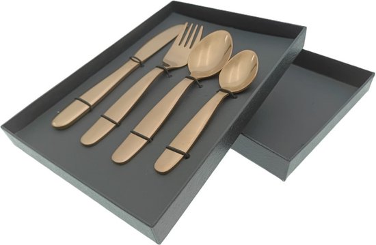 Couverts pour enfants avec gravure de nom sympa - Daan - Or rose