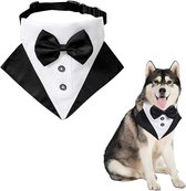 Col - Robe de soirée - Col - Bandana - Cravate réglable - Costume animal - Driehoek de mariage pour animaux de compagnie - Nœud papillon - Pour mariages formels, fêtes, anniversaires, célébrations, réunions - Taille L