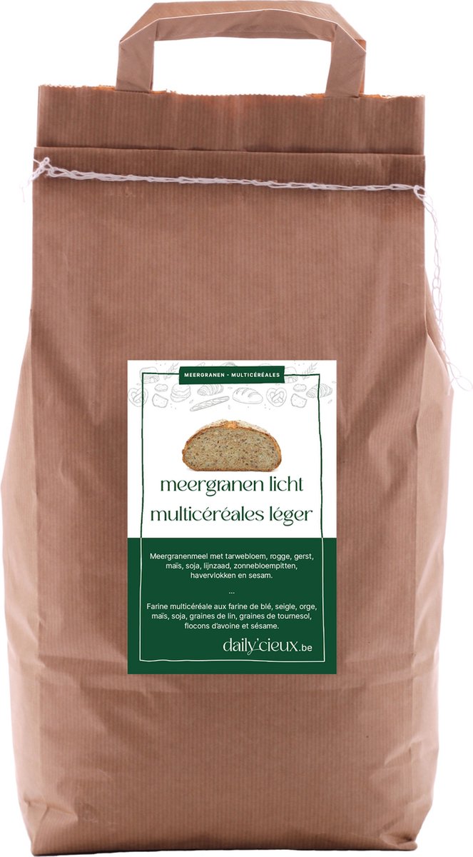 Meergranen licht 5kg Daily'cieux- brood bakken - bakingrediënten - meergranenmeel