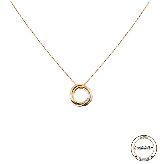 Collier Borasi Tricolore | Or 14 Goud | Collier Borasi | Collier | Cadeau Elegant | Cadeau pour elle | Cadeau pour petite amie | Anniversaire femme | Cadeau de fête des mères