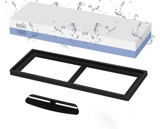 Perow de couteaux Perow Whetstone - Pierre à aiguiser - Pierre à aiguiser de Luxe - Grain 1000/6000