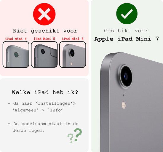 Étui adapté pour iPad Mini 7, étui pour tablette, triple pli avec protecteur d'écran – Étui adapté pour iPad Mini 2024, coque rigide , Bookcase – Ne me touchez pas