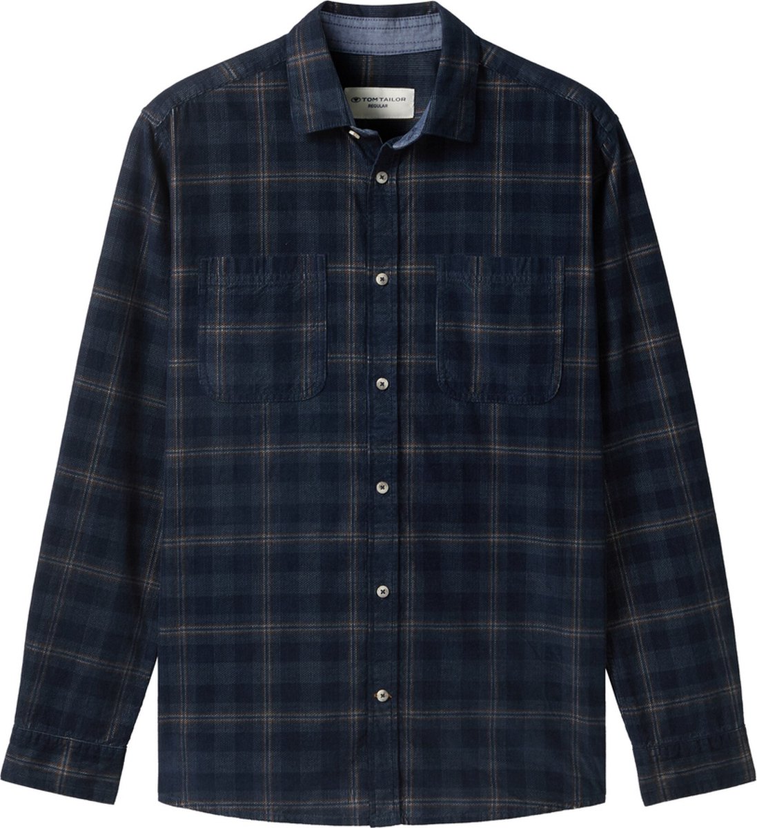 Tom Tailor Overhemd Cordury Geruit Overhemd 1043797xx10 36631 Mannen Maat - M