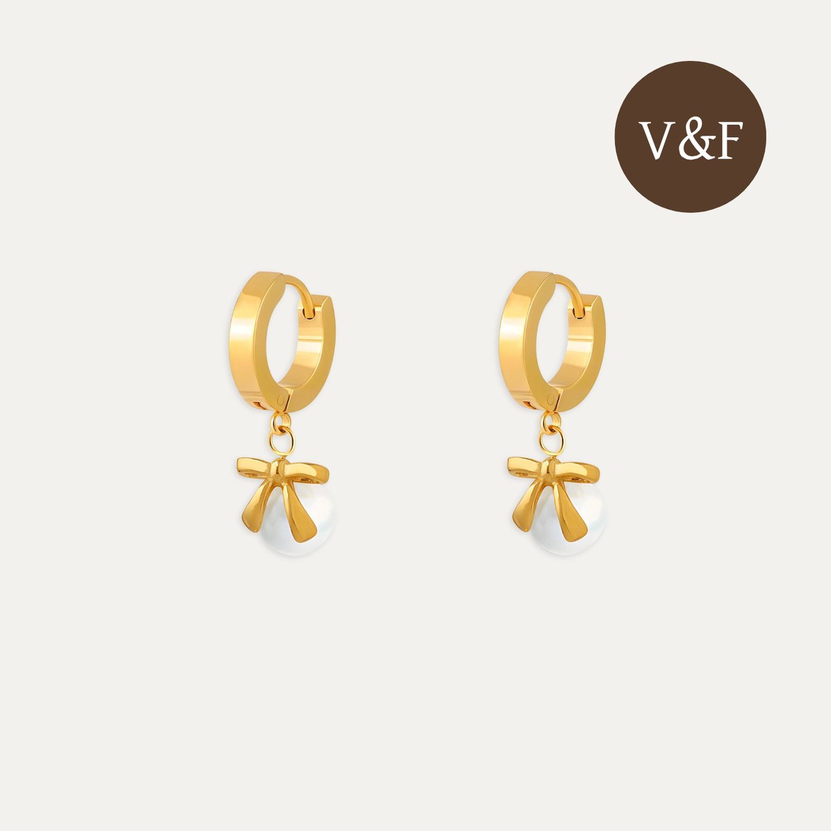 V&F Oorbellen dames goudkleurig - Oorbellen dames - Oorbellen goudkleurig - Sieraden