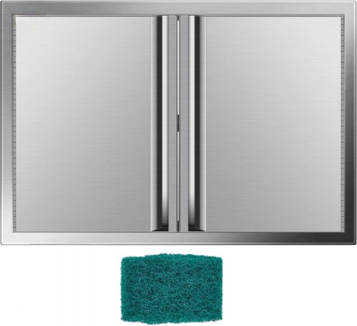 BBQ Toegangsdeur - Dubbele Deur - Buitenkeuken 75,5x53 cm - RVS