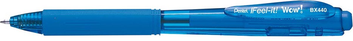 Pentel BX440-SI balpen Blauw Intrekbare balpen met klembevestiging