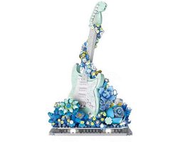Balody-Brickkies®, Nanoblock, Bloemen gitaar, blauw, Bouwpakket, Bouwset, 1125 bouwblokjes, Nr: 21277