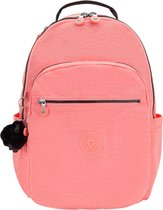 kipling Sac à dos pour ordinateur portable Basic Seoul Backpack 27L Peach Peace Corail