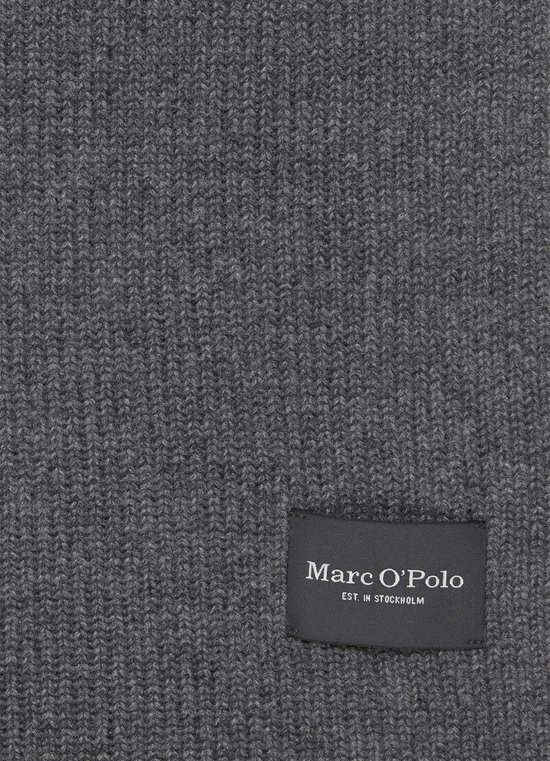 Marc O'Polo Écharpe Knitted Scarf Graphite Grey Melange Gris foncé