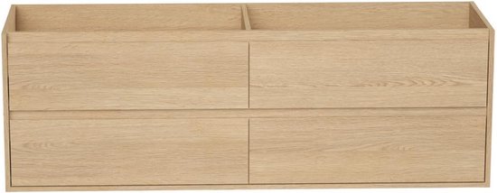Vente-unique Meubel onder wastafel - Eikenfineer - 150 cm - MILIPAM