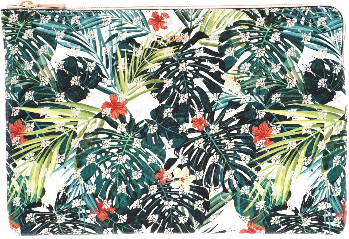 JOOP! Laptop hoes Utensil zak met laptopvak Cortina Tropici Geena Sleeve LHZ 1 Green Groene Veelkleurig