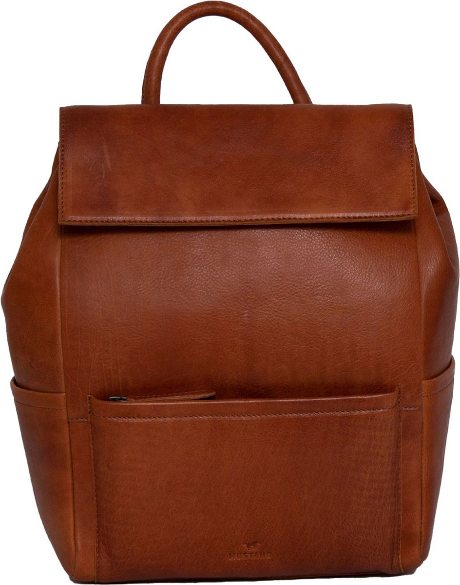MUSTANG Leren Vrije tijd rugzak Rugzak Perth Backpack Cognac Bruine
