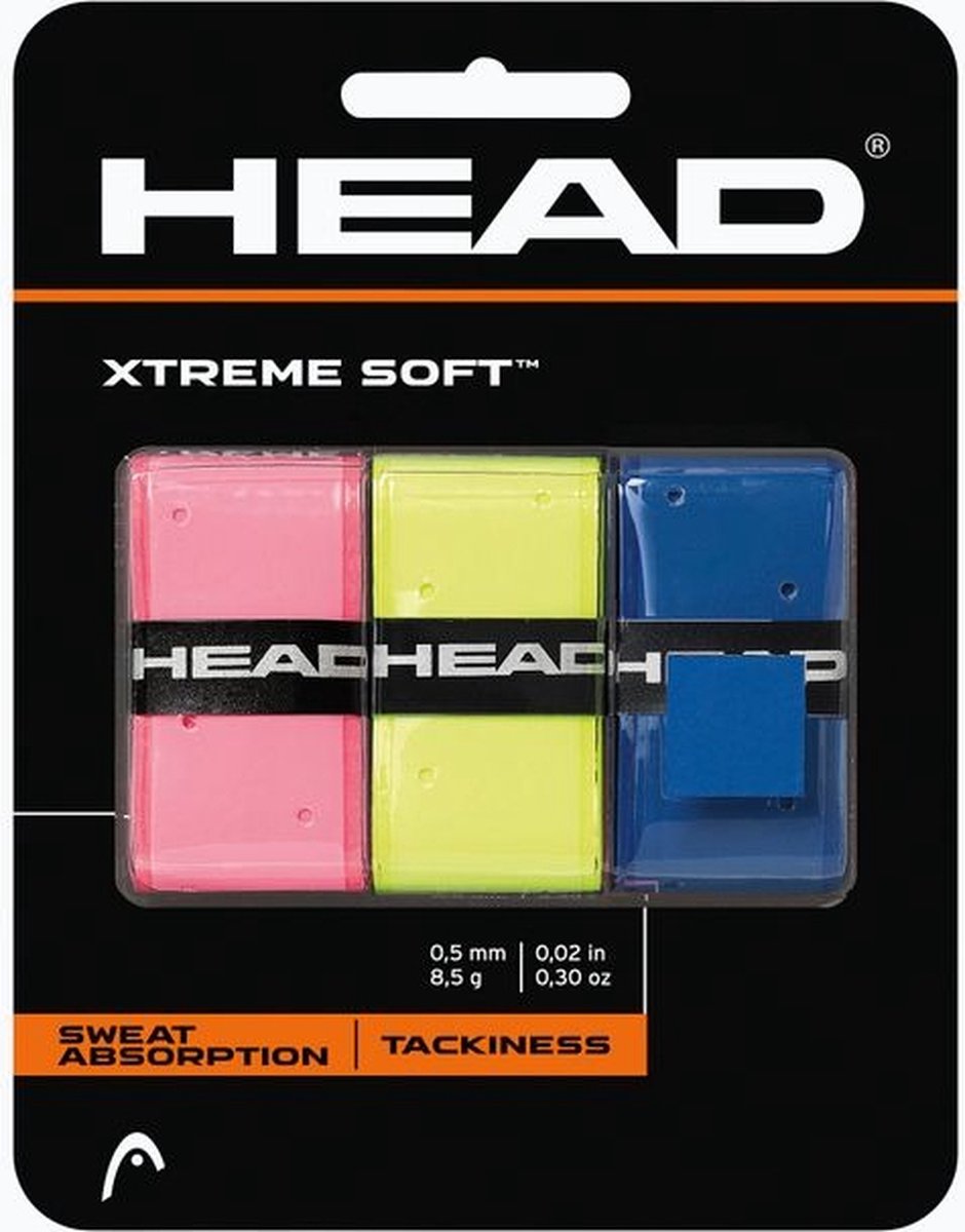 Head Xtreme Soft Tennis Grip 3-Pack Blauw
