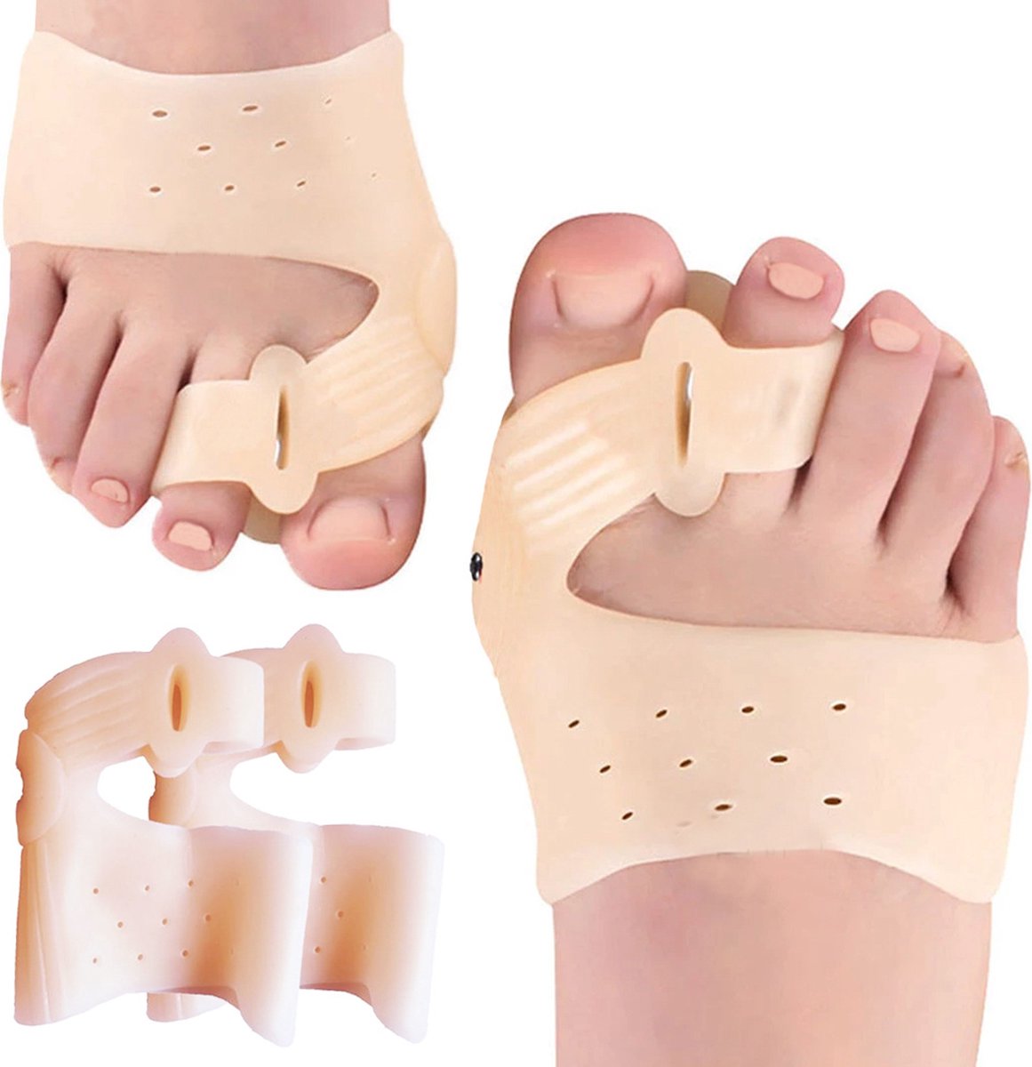 Goedkoopste Teenspreider - Hallux Valgus Teencorrector - Magneet - Soft Gel
