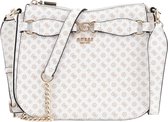 GUESS Sac à épaule bandoulière Arlena Logo Crossbody Hobo White Logo Blanc
