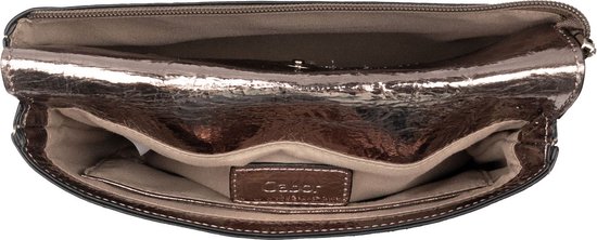 Gabor Sac à épaule bandoulière Sac de soirée Elissa Metallic Flap Bag Top Zip Metallic Grey Bronze