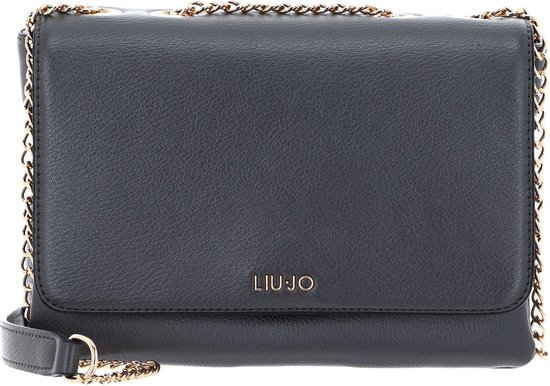 Sac bandoulière Liu Jo anthracite avec chaîne dorée.