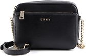 DKNY Leren Schoudertas Avondtas Bryant Sutton Crossbody Bag Blk / Gold Zwart