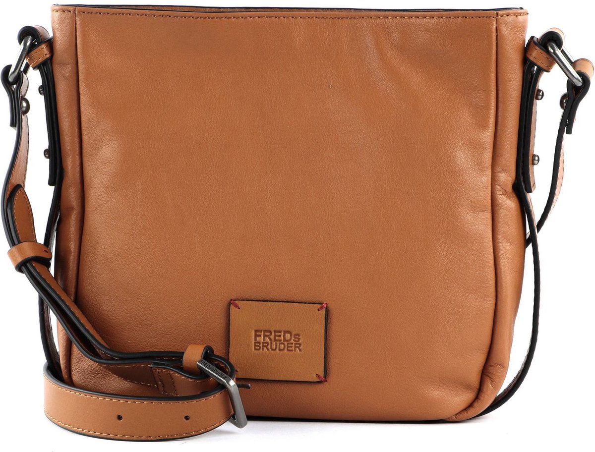 FREDsBRUDER Leren Schoudertas Kokou Crossbody Dark Honey Bruine