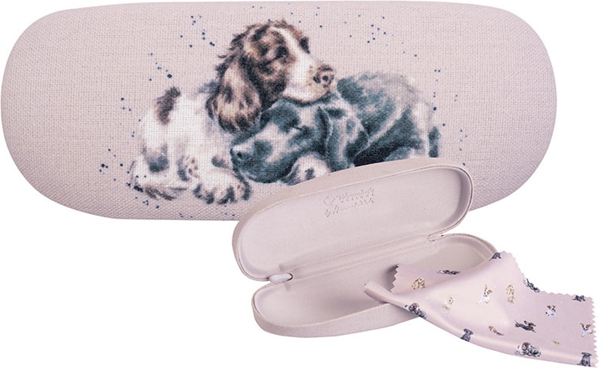 Brillenkoker Wrendale - 'Growing Old Together' Spaniel and Labrador Glasses Case - Brillenhoes