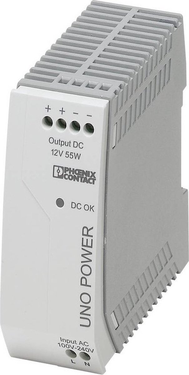 Phoenix Contact UNO-PS/1AC/12DC/55W DIN-rail netvoeding 12 V/DC 4.6 A 55 W 1 x