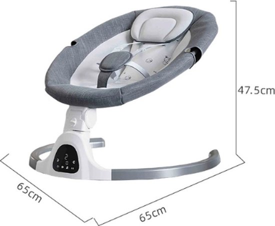 BBV Babywieg - Babybed - Wieg - Baby schommelstoel - Elektrische schommel - Roze - 65x65x47.5cm van BBV — afbeelding 2