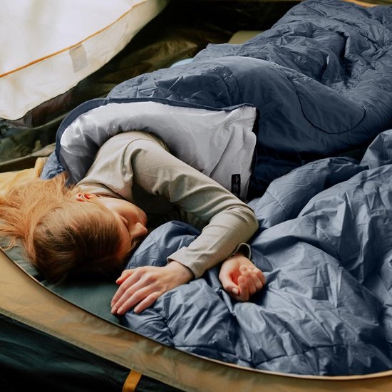 Naturehike Slaapzak voor Volwassenen, Combineer Dubbele Slaapzak, Oversized 220×85cm, L en R, 3 Seizoenen, Ultralicht Lichtgewicht Compact met Compressiezak