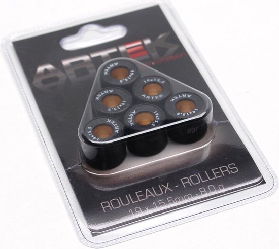 ARTEK Galet Scoot K1 19x15,5 4,5g (x6) - Pièces Pour Piaggio Zip, Typhoon, Liberty, Vespa Et Gilera