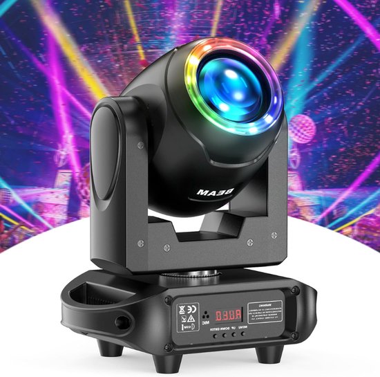 Lyre LED, 50 W, beweegbare kop met afstandsbediening, DMX 512, discoverlichting, DJ, licht, 8 gobo's, 8 kleuren, sono/auto/Master Slave/ stroboscoop voor DJ, avond, feest, KTV bar, club