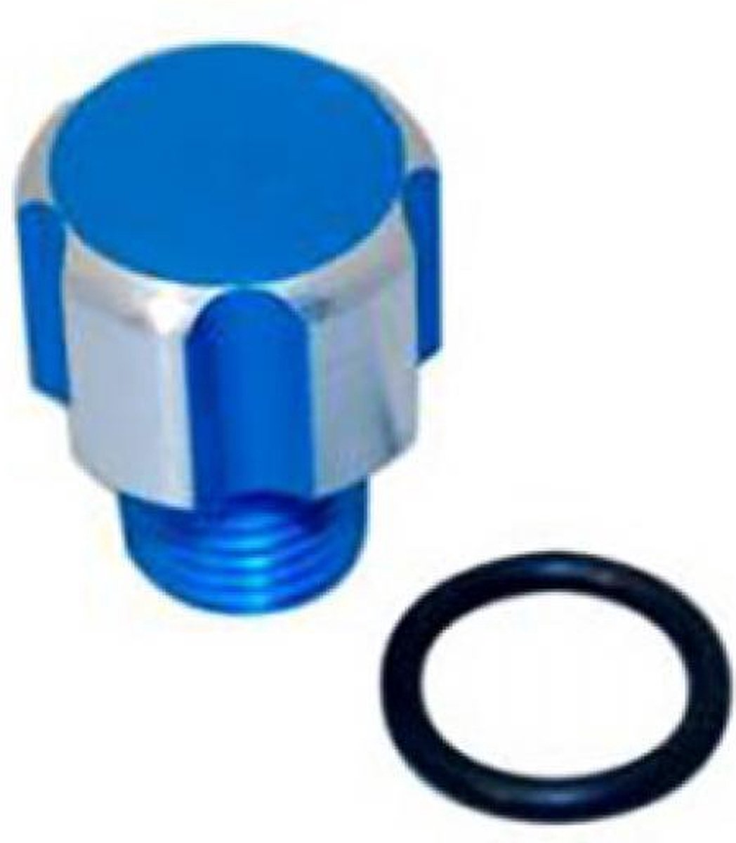 oliepeil dop een voor motorfiets derbi 50 senda m16 steek 1,5 / blauw en aluminium nieuw