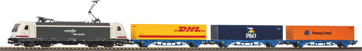 Piko Modelspoor H0 Startset - E-Lok TraXX Renfe + 3 Containerwagons (96900)