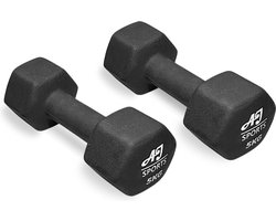 AJ-Sports Dumbells 5 kg - 2 x 5 kg dumbell - Gewichten - Dumbells set - Gewichten set - Halterset - Fitness gewichten - Krachttraining - Fitness
