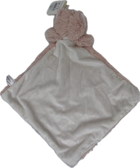 Knuffeldoekje baby en peuter - Kraamcadeau - Knuffeldoek met een uil als dierenvriendje - vierkant 30x30 cm - oud roze - Knuffelzacht — afbeelding 2
