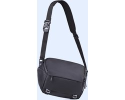 Waterdichte Camera Schoudertas & Sling Bag Voor DSLR/SLR - Compacte 6L Crossbody Rugzak voor Fotografen - Zwart