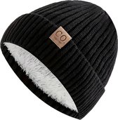 fleece gevoerde heren muts zwart