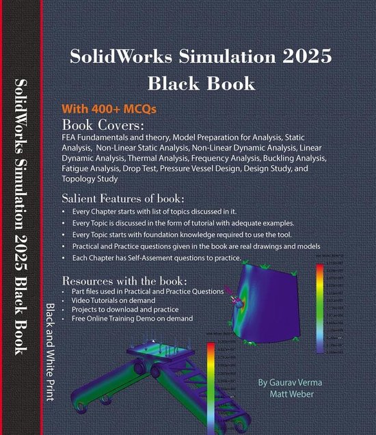 SolidWorks Simulation 2025 Black Book - cover