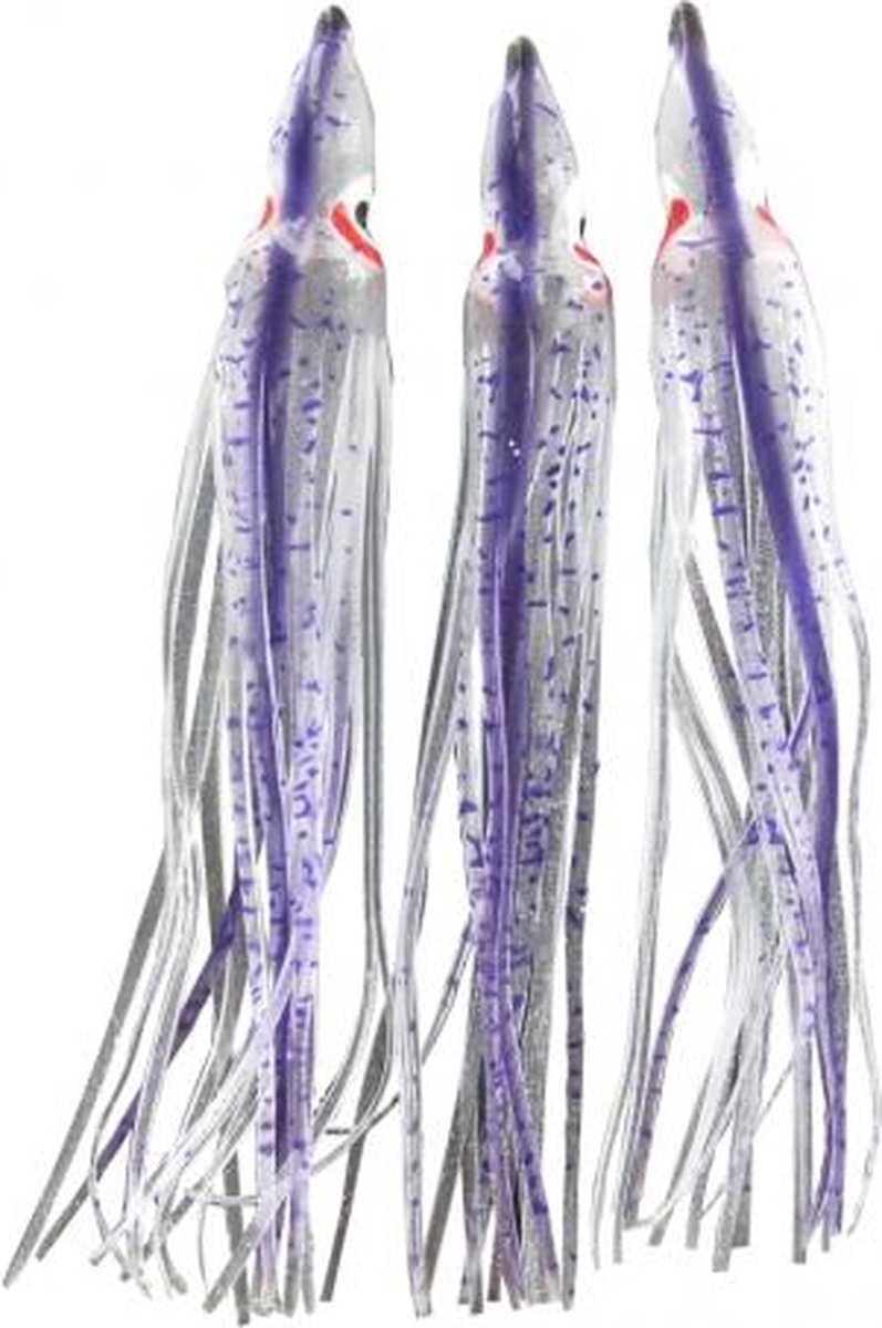Dega Octopus bijvangers 3 stuks 12cm | transparant paars
