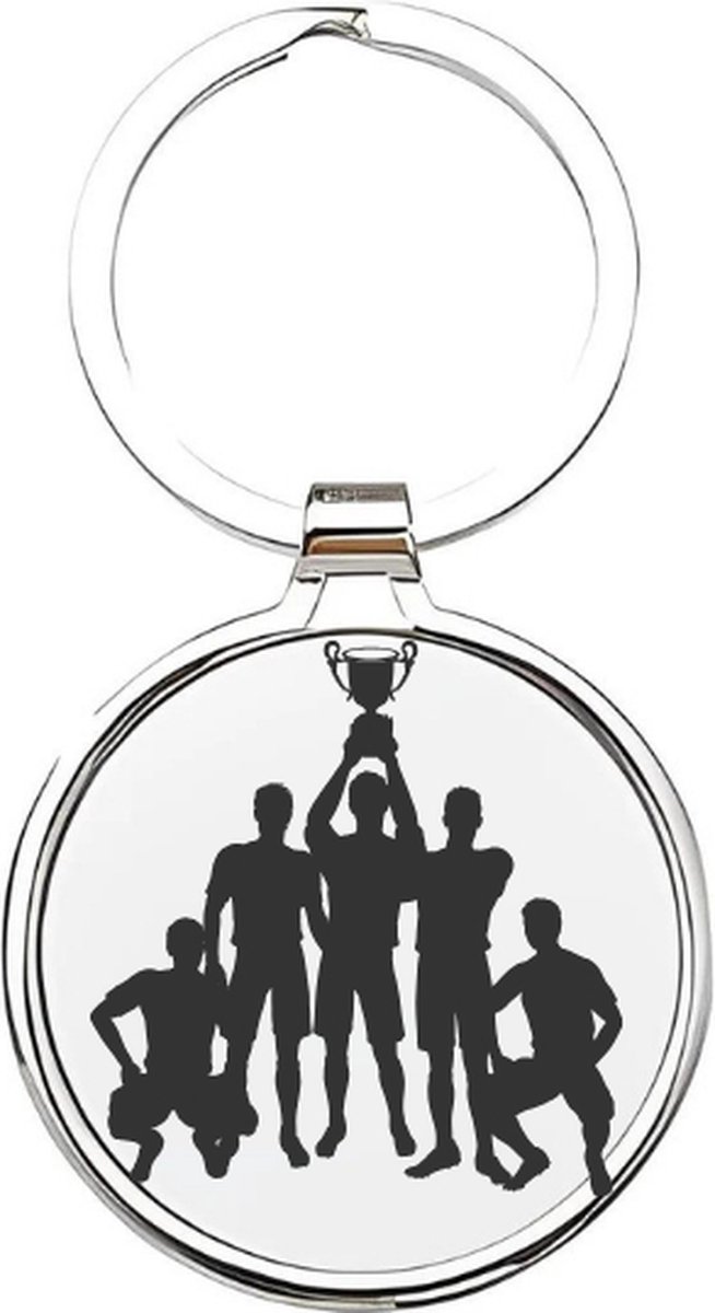 Akyol - voetbalteam Sleutelhanger - Voetbal - voetballers - cadeau - sport sleutelhanger - sport - gepersonaliseerd - voetballers - baller - sleutelhanger voor voetballers - goal - sleutelhanger voor jongens - bal - ballen - voetbal - 4 x 7,5 CM