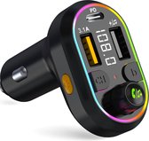 Serve Bluetooth Receiver Auto - FM Transmitter - 25W Supersnel Opladen - Carkit - Autolader USB-C Snellader