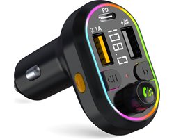 Serve Bluetooth Receiver Auto - FM Transmitter - 25W Supersnel Opladen - Carkit - Autolader USB-C Snellader Serve Bluetooth Receiver Auto - FM Transmitter - 25W Supersnel Opladen - Carkit - Autolader USB-C Snellader