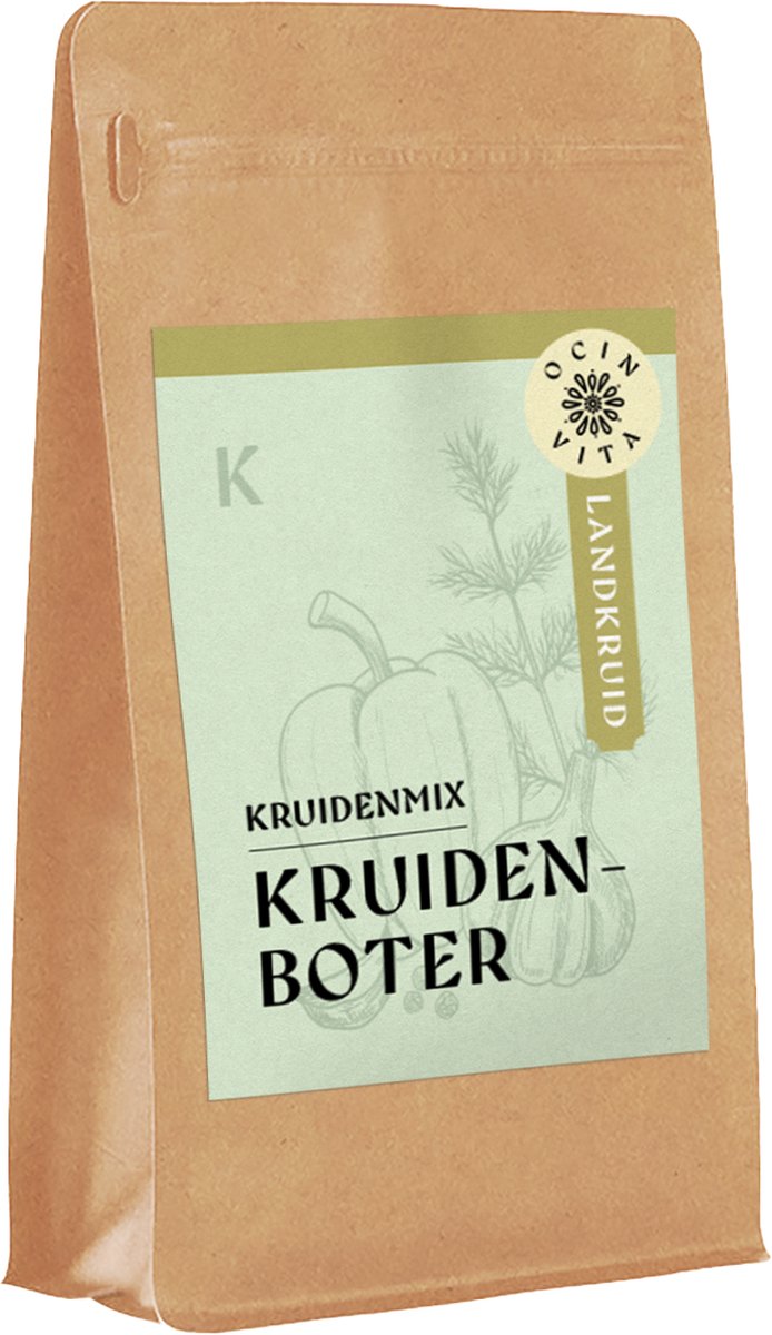 Goedkoopste Kruidenboter Kruidenmix 100g – Romige Smaakmaker voor Brood & BBQ – Knoflook, Peterselie & Bieslook – Laag in Zout, Zonder Toevoegingen – Ocin Vita