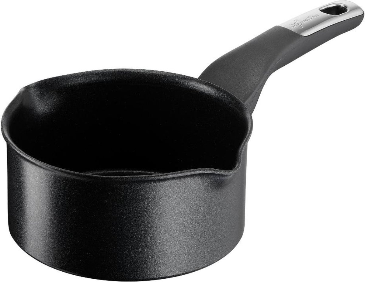 Lagostina - Unlimited Nero - Steelpan met schenktuiten - 16cm - Inductie
