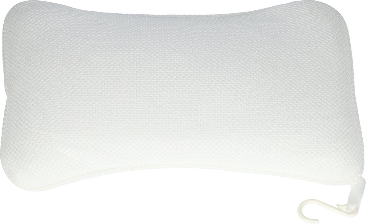 Goedkoopste Badkussen - Nekkussen - Kussen voor in bad - Maximaal comfort - Met zuignappen - Compact formaat - Makkelijk mee te nemen - Met ophanghaakje - Wit