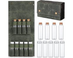 foto van Camping Spice Kit - Portable Kruidenzak Met 9 Mini Kruidenpotjes - Campingset Reisaccessoires - Voor Reizen, Outdoor, Camping, Barbecue, Picknick - Draagbare Camping-Kruidenset