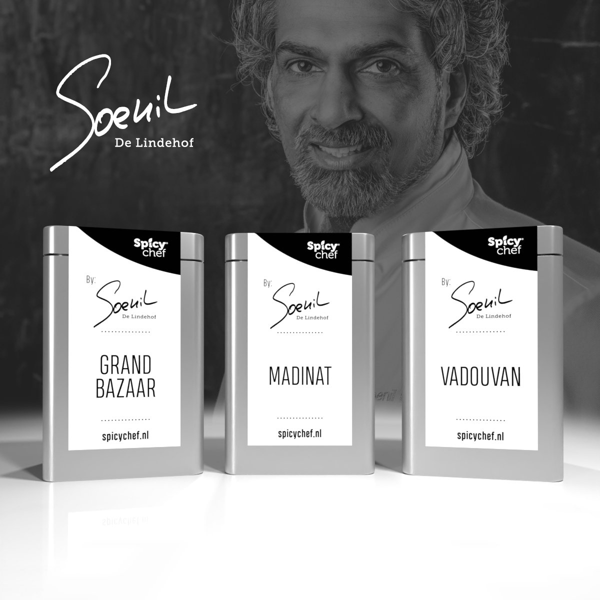 Goedkoopste SpicyChef® - Trio set - Chefkok Soenil Bahadoer