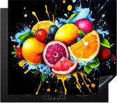 KitchenYeah® Protection plaque induction 60x52 cm - Fruit - coloré - peinture - abstrait - Protege plaque de cuisson - Couvre plaque induction - Protecteur d'induction - Cuisine