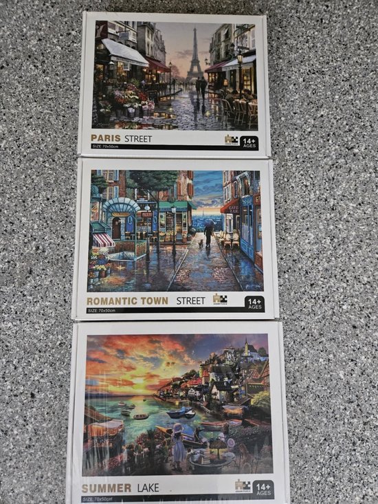 !!! Set prijs !!! 3 Puzzels 1000 stuks 70cm x 50cm - 3 stuks